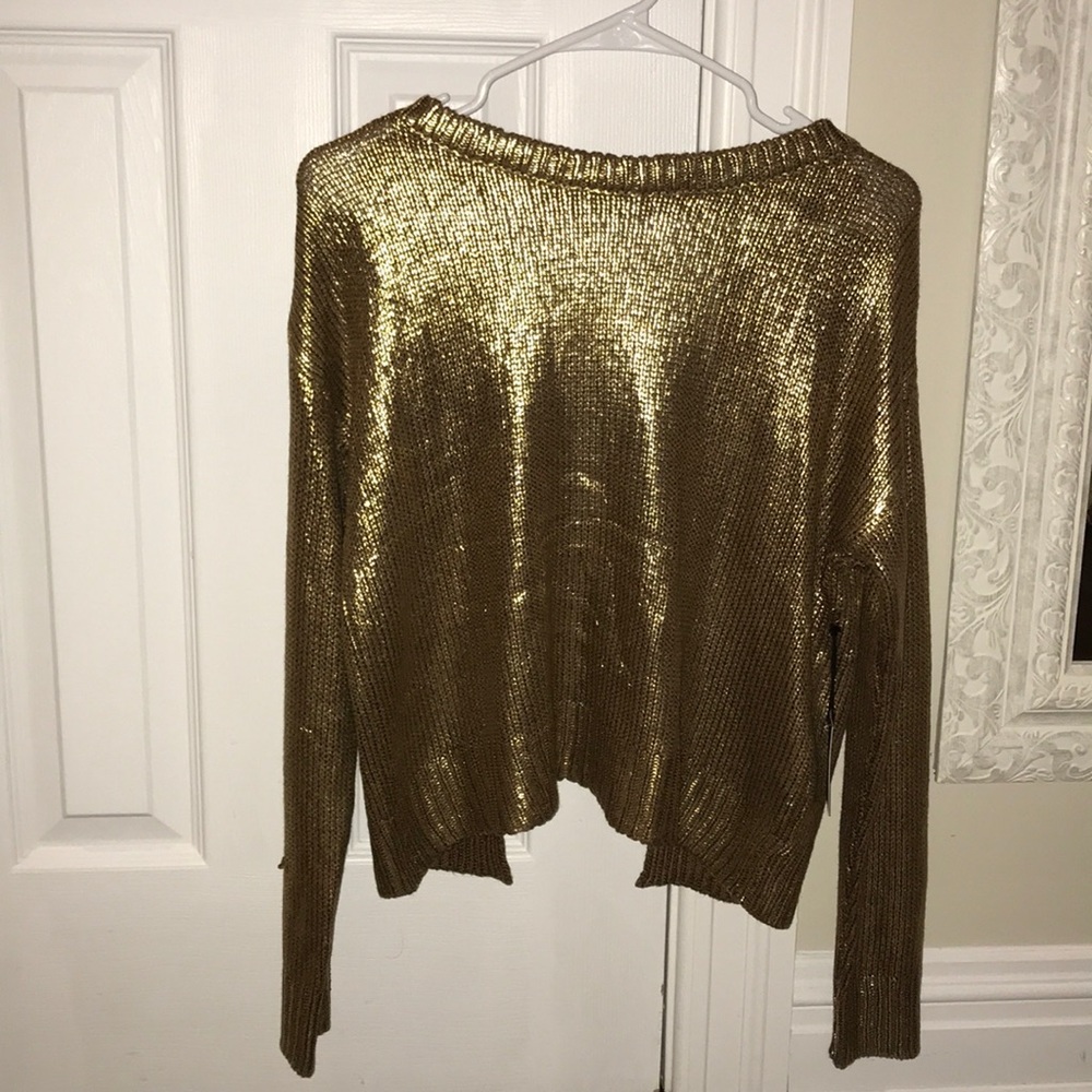 Gold/Bronze OPEN BACK silky soft sweater
